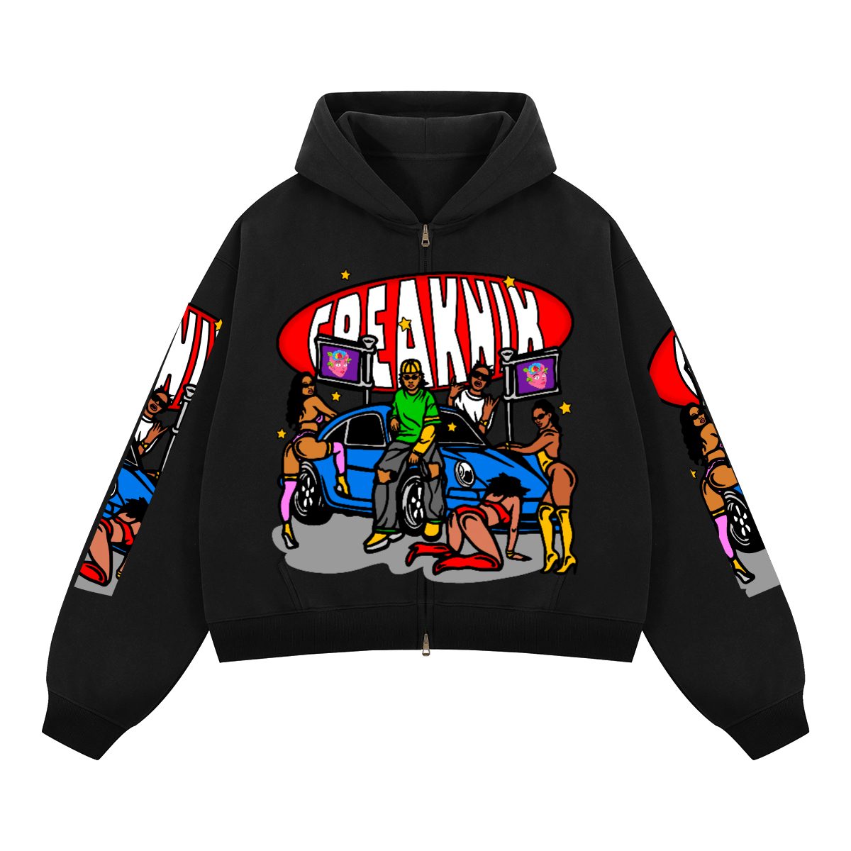 Shorty Wanna Ride Zip-Up Hoodie